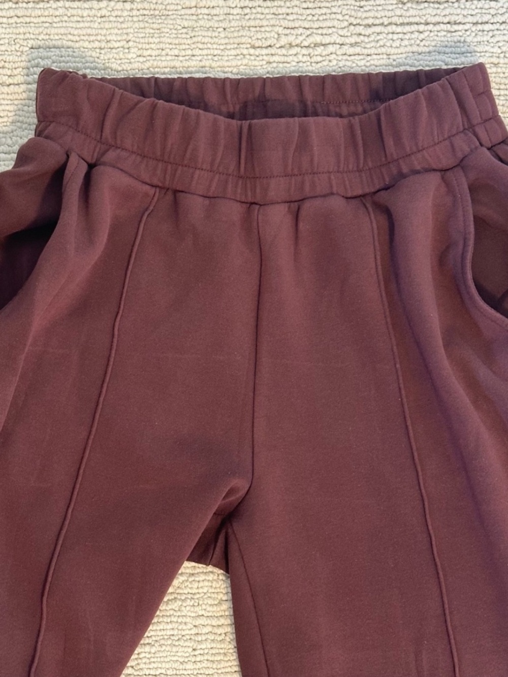 VARLEY The Wide Leg Women’s S Brown Pants Doublesoft Knit 28” Inseam Travel Soft - Picture 6 of 16